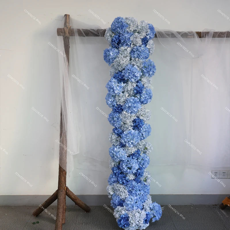 2M Luxurious Pink Rose Runner Flower Row Wedding Backdrop Decor Floral Arrangement Sofa Table Party table Window Display Props