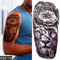 Wolf Men Waterproof Temporary Tattoo Sticker Arm Cool Art Hipster Snake Black Transfer Washable Clock Totem