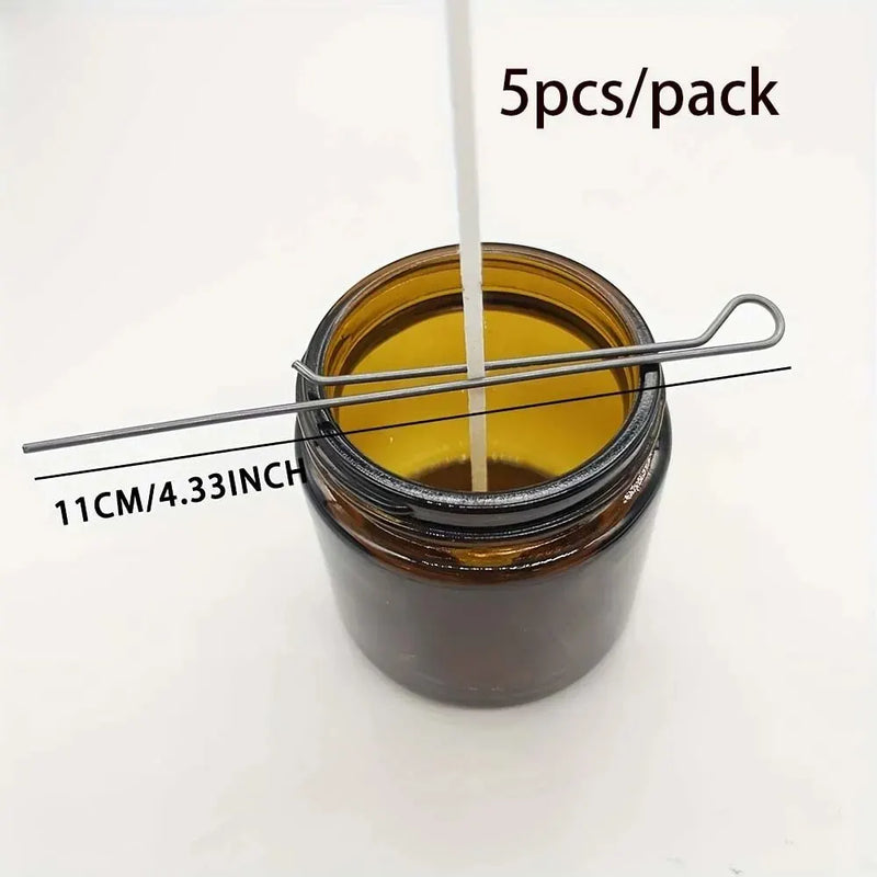 5/10Pcs 4.3 Inch Candle Wick Holders Clip Wick Fixer Stainless Steel Holders for Candle Making Metal Wick Centering Device Tools