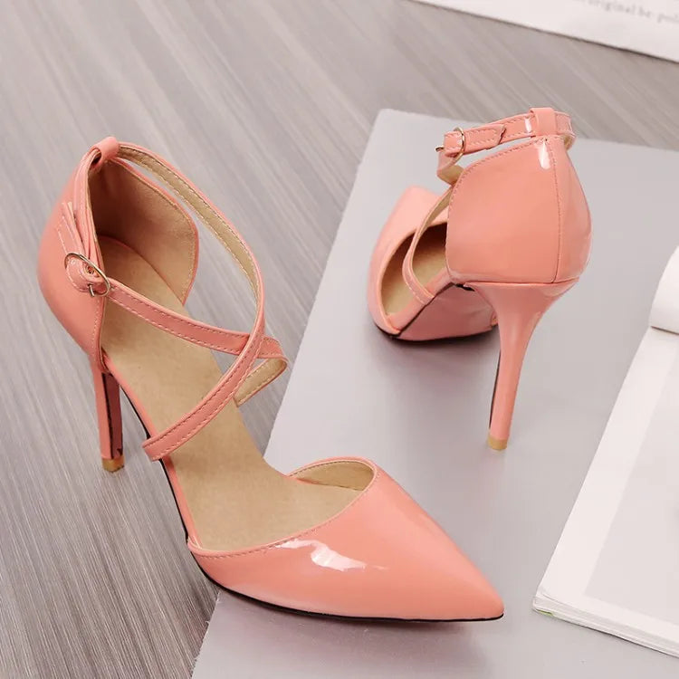 Concise Elegant Thin Heels Single Shoes Sexy Wild High Heels Large Small Size Women's Shoes Party Dress Pumps sdc3