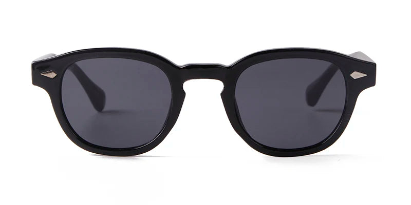 Vintage Tortoise Shell Round Sunglasses Women Men 2024 Brand Design Retro Rivet Yellow Blue Lens Square Sun Glasses Female UV400