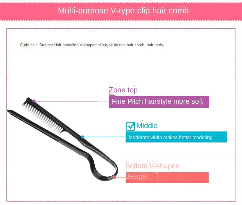 1PC Useful Hair Straighten Salon Comb Hairdressing Smooth Tool Hold Tongs Hair Styling Tools for Women Hair Brush Straightener