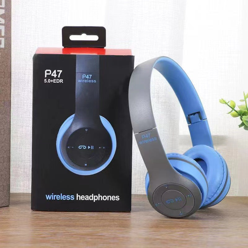 Stereo P47 Headset 5.0 Bluetooth Headset Folding Series Wireless Sports Game Headset for iPhone XiaoMi