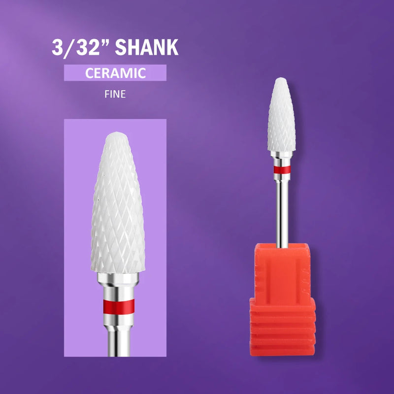 LadyMisty Ceramic Tungsten Nail Drill Bit Milling Cutter For Manicure Pedicure Nail Files Buffer Nail Art Equipment Accessory