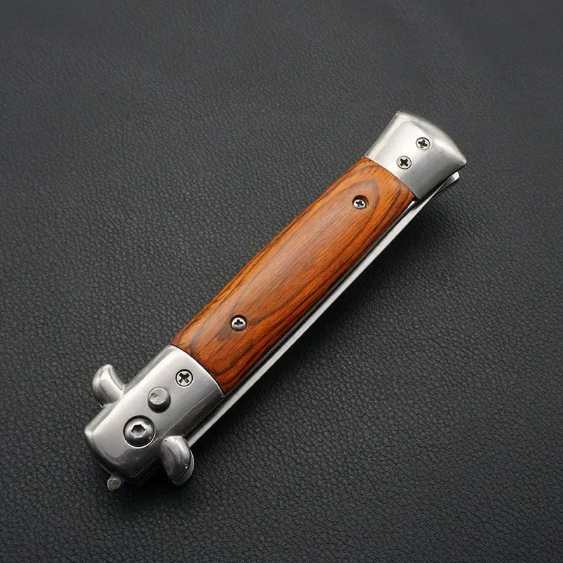 1pcs Stainless Steel Foldable Automatic Combs Knife Brushes Hair Trimmer Comb Brush Accessories butterfly Mens Pocket Knife Comb