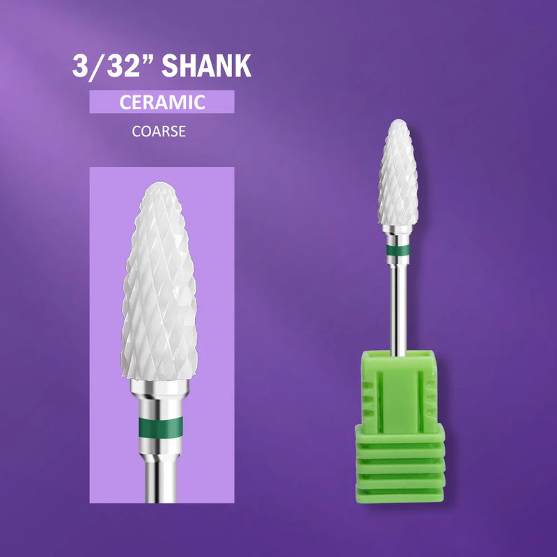 LadyMisty Ceramic Tungsten Nail Drill Bit Milling Cutter For Manicure Pedicure Nail Files Buffer Nail Art Equipment Accessory