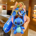 New Anime Disney Keychain Cartoon Mickey Mouse Minnie Lilo & Stitch Cute Doll Keyring Ornament Key Chain Pendant Kids Toys Gifts