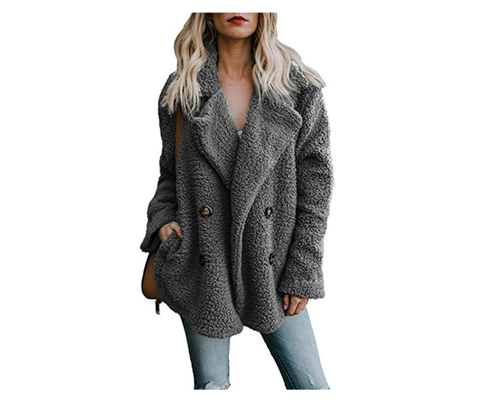 Jocoo Jolee Women Faux Fur Coat Warm Autumn Winter Teddy Female Casual Coat Oversized Soft Fluffy Fleece Jackets Overcoat