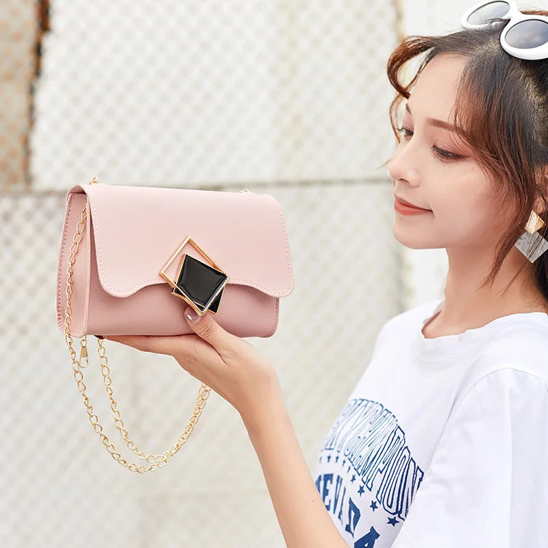 Small Crossbody Bags For Women 2019 Mini PU Leather Shoulder Messenger Bag For Girl Yellow Bolsas Ladies Chain Phone Purse