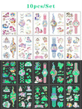 Luminous Tattoo 5 10pcs/Set Temporary Tattoos Mermaid Licorne Children Stickers for Kids Pokemon Tattoo Tattoo for Kids Unicorn