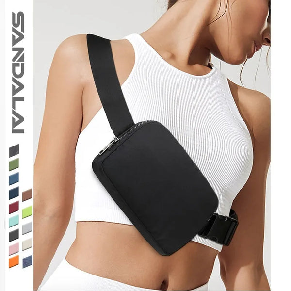 Casual Waist Bag Waterproof Portable Pack Zipper Chest Bag Outdoor Sports Crossbody Bag Casual Travel Belt Bag