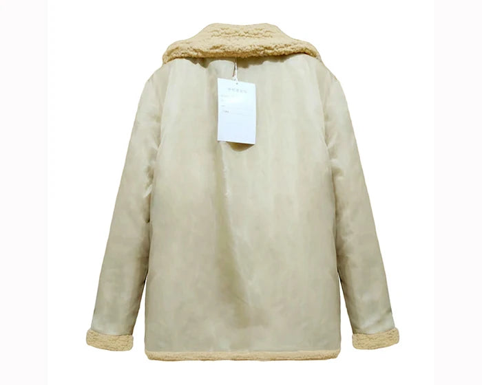 Jocoo Jolee Women Faux Fur Coat Warm Autumn Winter Teddy Female Casual Coat Oversized Soft Fluffy Fleece Jackets Overcoat