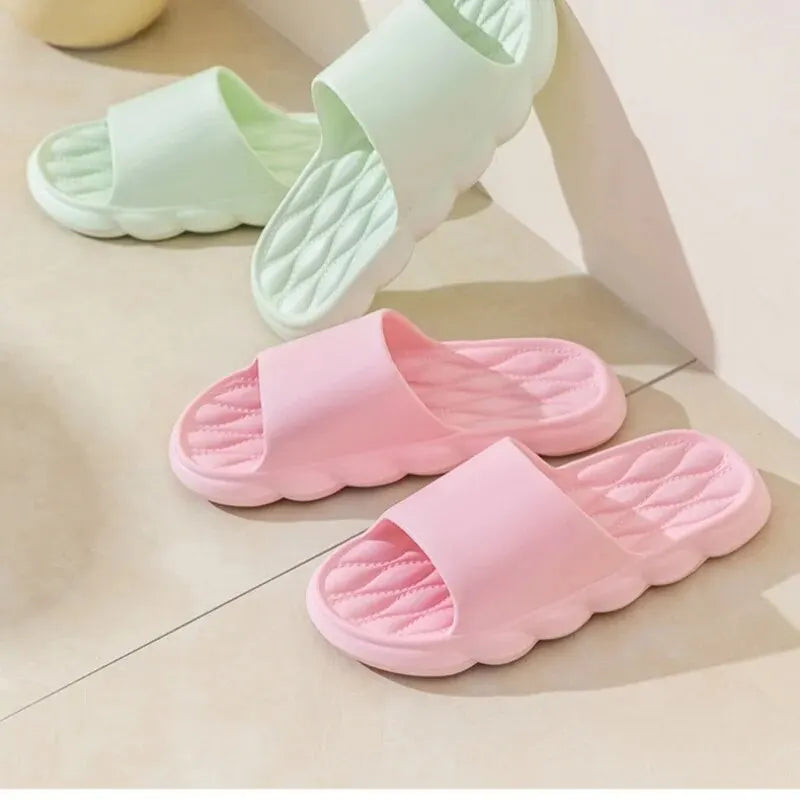 Women Summer Slippers Men Home Shoes Household Indoor Bathroom Bathing Couple EVA Slippers Sandals Slippers Anti-slip Anti-odor