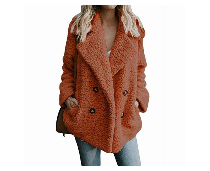 Jocoo Jolee Women Faux Fur Coat Warm Autumn Winter Teddy Female Casual Coat Oversized Soft Fluffy Fleece Jackets Overcoat