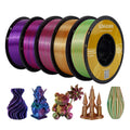 KINGROON Silk Tricolor PLA Filament 3D Printer 1.75mm 2.2/8.8/11 lb Silk PLA Filament Plastic Material 3D Printing Special Color