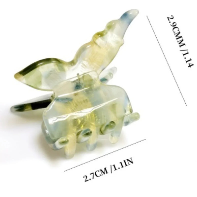 1PC 2024 New Butterfly Hair Claw Sweet French Acetate Fiber Hair Clamps Colorful Hair Decorate Long Hair Accessories Hair Clip