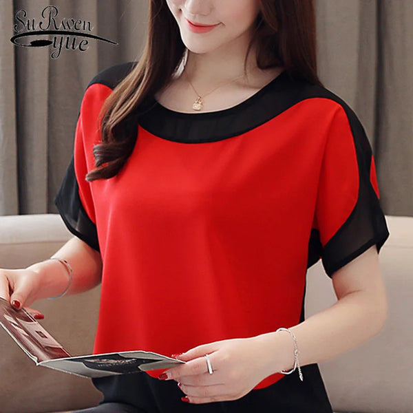 Women's Summer Blouses 2023 Batwing Sleeve Blouse Women LooseChiffon Blouse Women Shirts Womens Tops And Blouses 3397 50