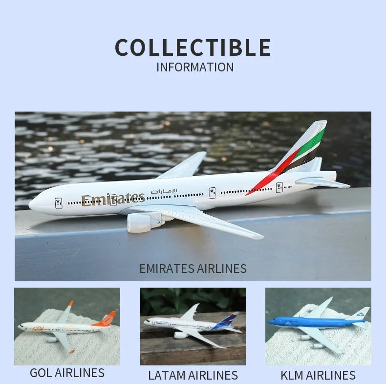 Scale 1:400 Metal Aircraft Replica Delta B747 Plane Boeing Airbus Model Aviation Diecast Miniature Art Kids Toys for Boys