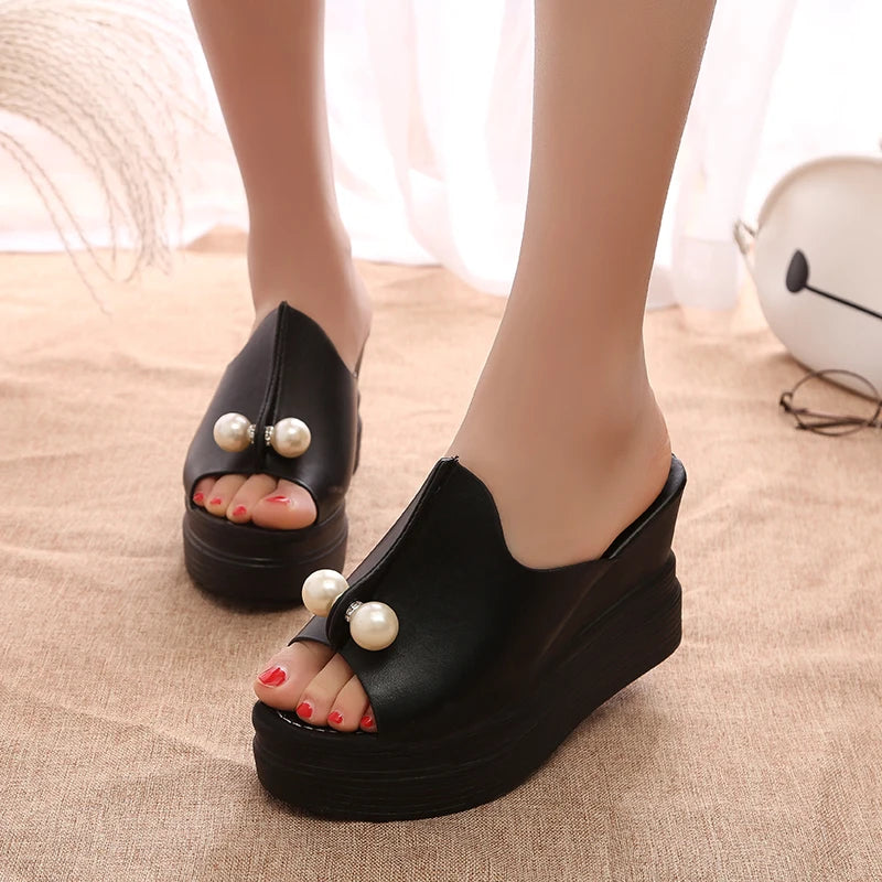 STAN SHARK Sexy Women Platform Sandals Summer Slippers Peep Toe Thick Heel Slippers Slides Ladies Wedges Shoes Zapatos Mujer