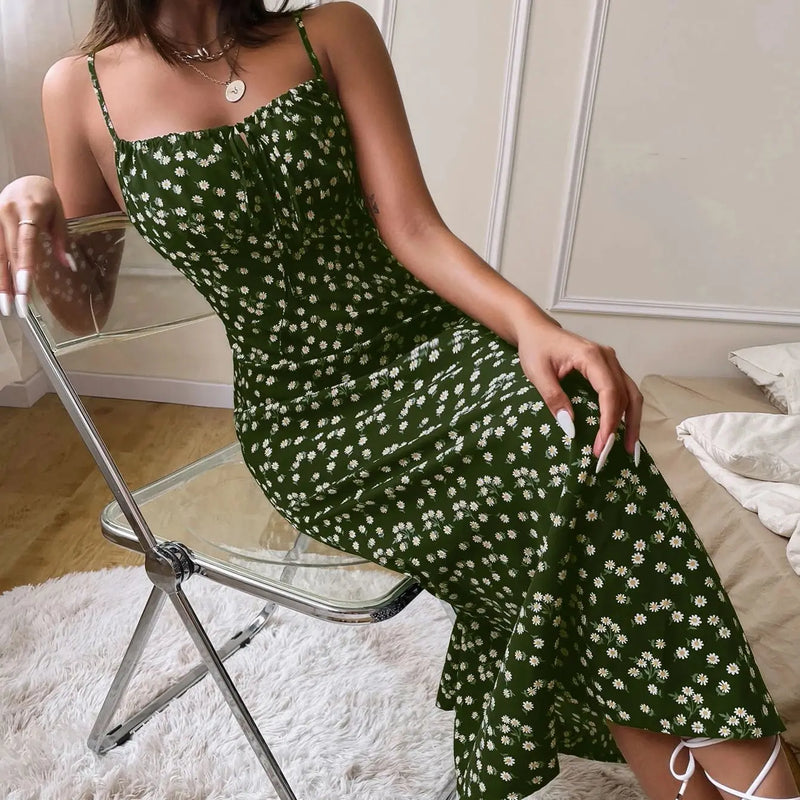 Summer Women's Fashion Casual Print Sexy Dress Holiday Beach Party Dress