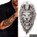 Wolf Men Waterproof Temporary Tattoo Sticker Arm Cool Art Hipster Snake Black Transfer Washable Clock Totem