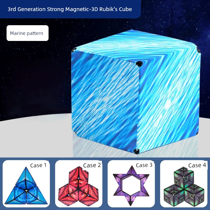 Variety Magnetic Cube Infinite Flip Deformation 3D Geometric Three-Dimensional Thinking Training Kids Educational Toy Boy