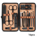 Stainless Steel Nail Clipper Set Grooming Tool Set With Portable Case Manicure Art Tool Green Nails Cut