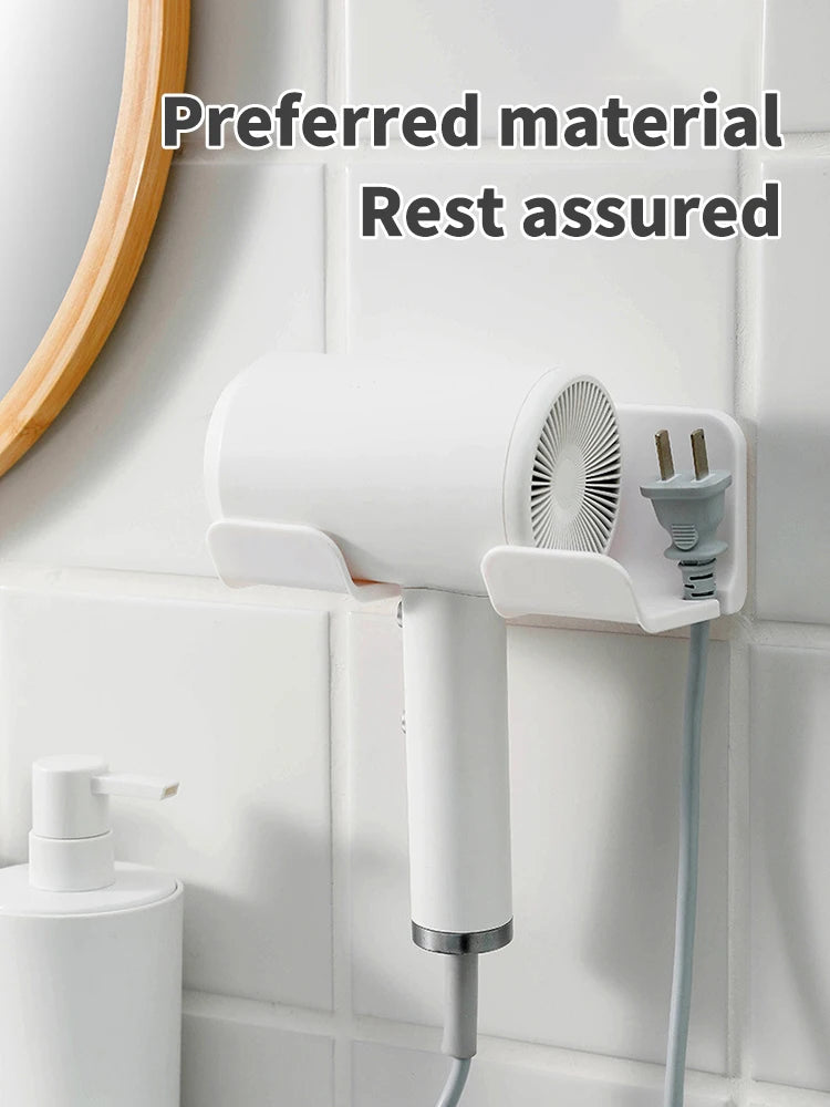 Hair Dryer Holder Wall Mounted Hair Straightener Dryer Hair Stand Bathroom Organizer Shelves Washroom Organization Shelves Hair