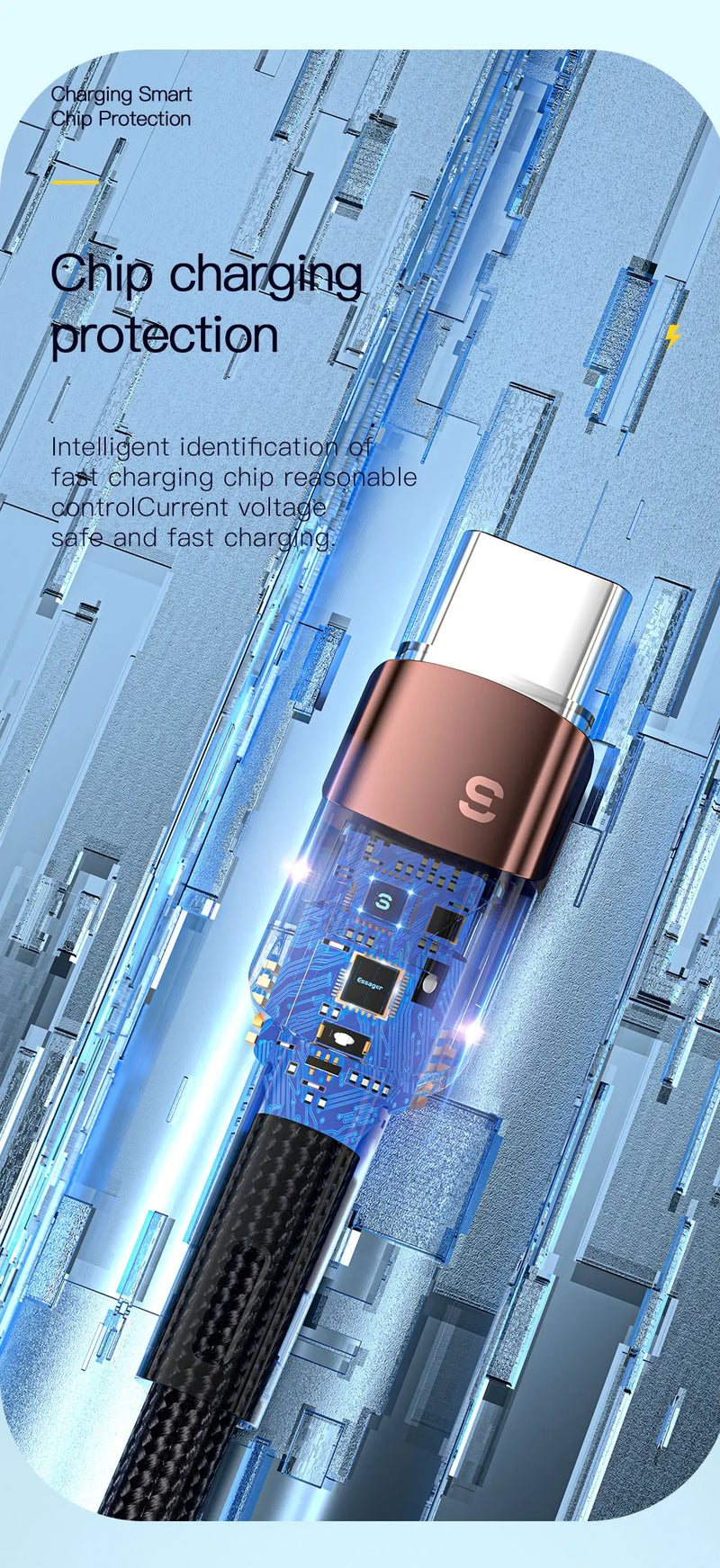 Essager 7A USB Type C Cable For Realme Huawei P30 Pro 66W Fast Charging Wire USB-C Charger Data Cord For Samsung Oneplus Poco F3