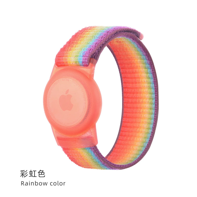 For AirTags Bracelet Anti-lost Nylon Protective Sleeve Design Apple Airtag Tracking Locator Wristband