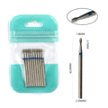 10pcs Diamond Milling Cutter Nail Drill Bits Set For Manicure Accessory Pedicure Eletric Machine Nail Bit Brush Burr Tools
