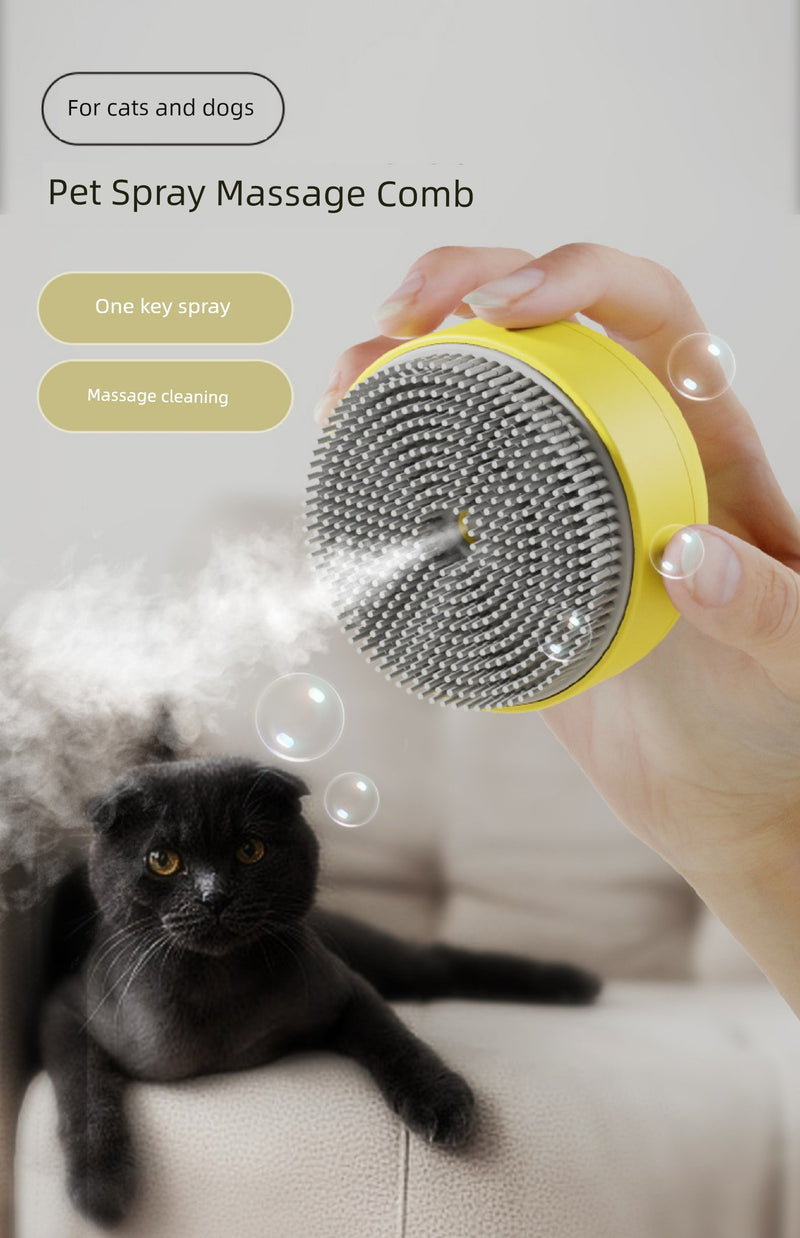 Pet Spray Comb Dogs and Cats Massage Brush for Pets Electric Float Hair Cleaning Hair Remover Spray Hair Removal Comb