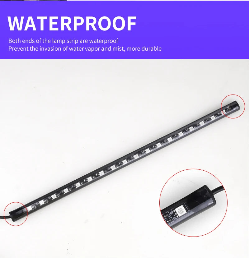 Universal Car RGB Ambient Lights LED Strip Interior Atmosphere Lamps 8 Colors Decorative Off Road 4x4 SUV Automobile Accessories