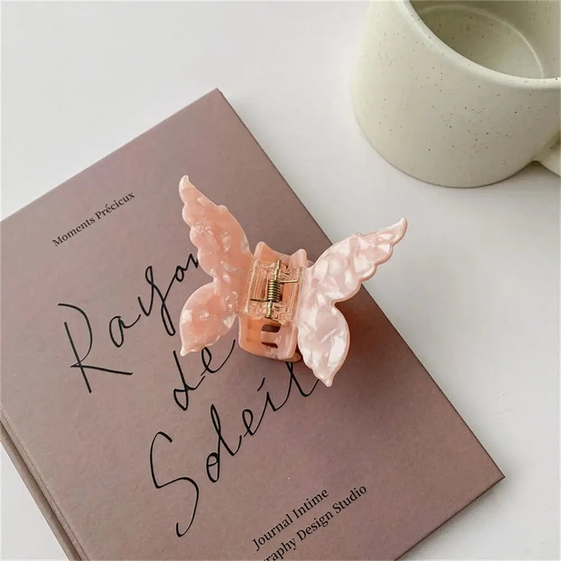 1PC 2024 New Butterfly Hair Claw Sweet French Acetate Fiber Hair Clamps Colorful Hair Decorate Long Hair Accessories Hair Clip