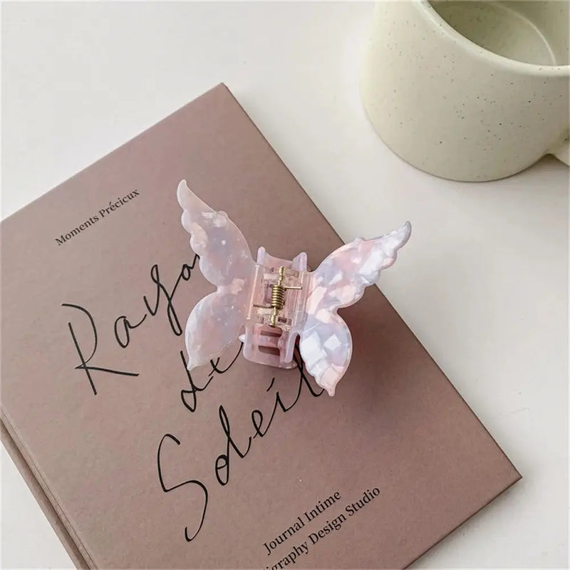 1PC 2024 New Butterfly Hair Claw Sweet French Acetate Fiber Hair Clamps Colorful Hair Decorate Long Hair Accessories Hair Clip