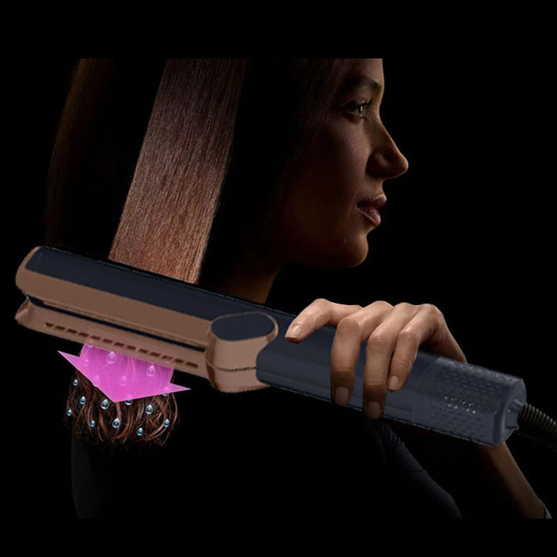 2 In 1 Airstrait Hair Straightener In Copper Hair Dryer 106000rpm Wet to Dry Straightening with Air LCD Screen Intuitive Airflow