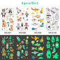 Luminous Tattoo 5 10pcs/Set Temporary Tattoos Mermaid Licorne Children Stickers for Kids Pokemon Tattoo Tattoo for Kids Unicorn