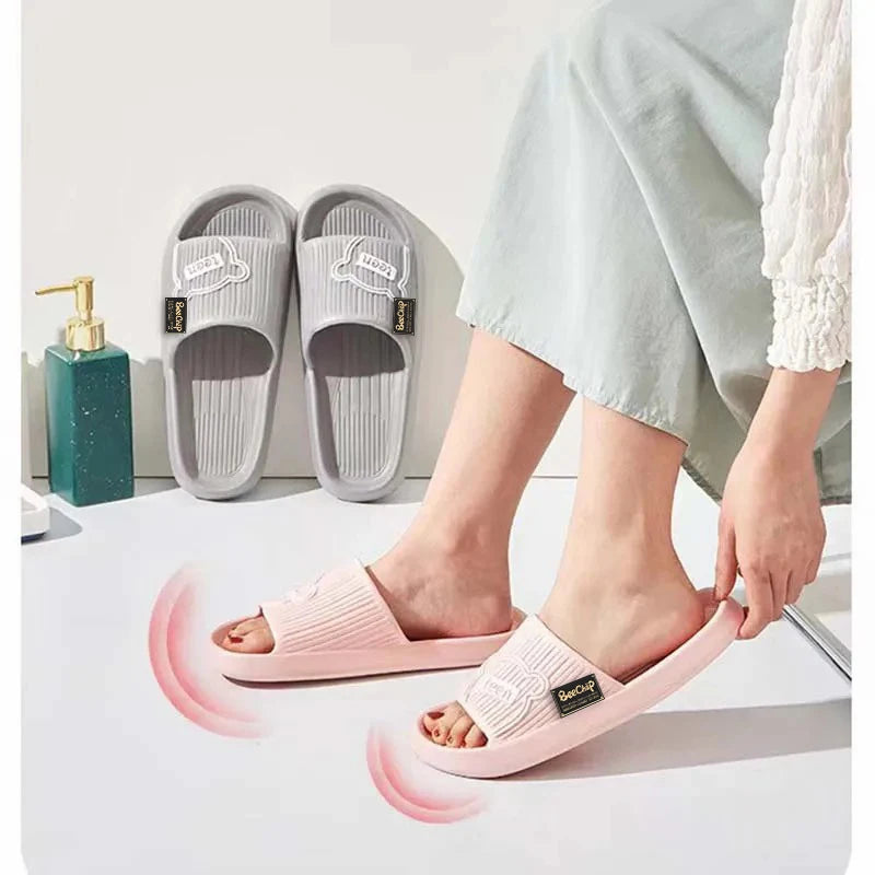 Slippers Massage Shower Bathroom Anti-slip Quick Dry Toe Super Soft Comfortable Thick Bottom Home Indoor Slippers