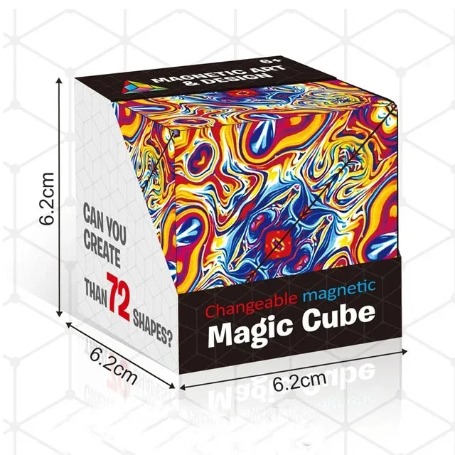 NEW Geometric Variable Magnetic Cube 3D Decompression Thinking Training Children's Puzzle Puzzle Cube Decompression Toys