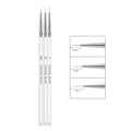 3pcs/Set Acrylic French Stripe Nail Art Line Painting Pen 3D Tips Manicure slim Line Drawing Pen UV Gel Brushes Painting Tools