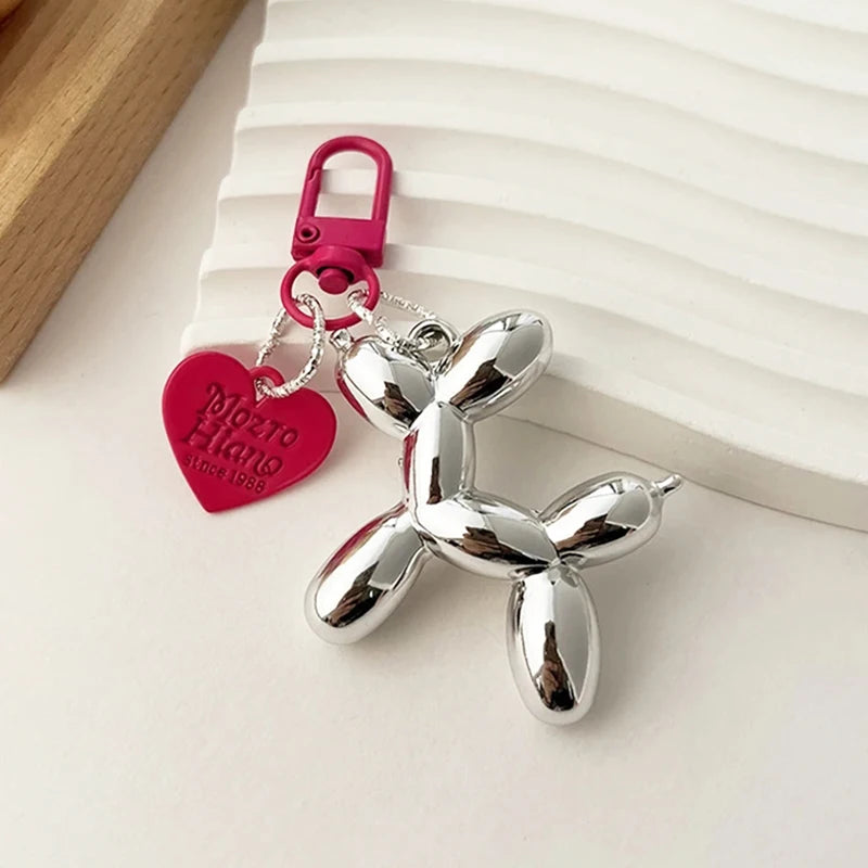 Fashion Keychain Punk Y2K Balloon Dog Keychains for Women Bag Pendant Jewelry Trinket Girl's Car Key Ring Key Chain Accessories