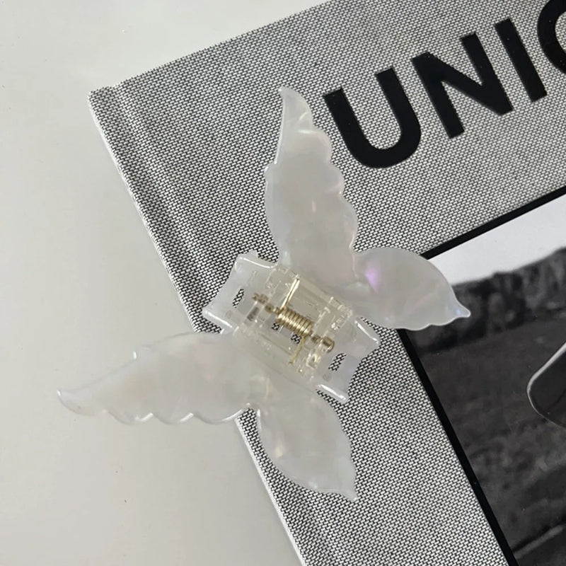 1PC 2024 New Butterfly Hair Claw Sweet French Acetate Fiber Hair Clamps Colorful Hair Decorate Long Hair Accessories Hair Clip