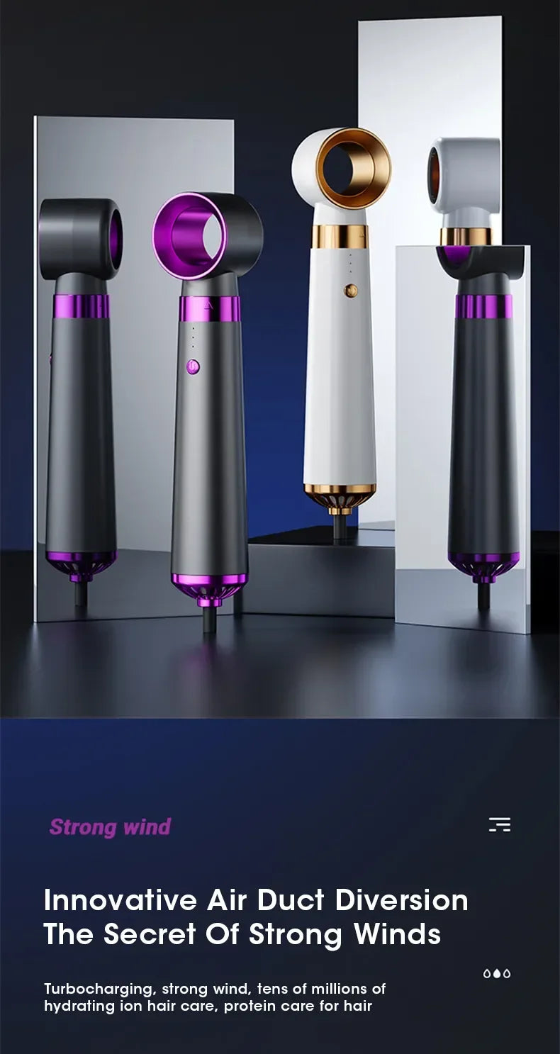 2025 Electric Hair Dryer 5in1 Multifunctional Hair Straightener Negative Ion Hair Care Curler Blow Dryer Styling Set Strong Wind