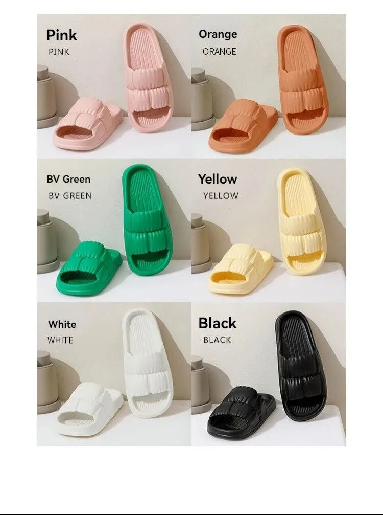 Soft Bottom Slippers for Women Home Bathroom Home Bath Non-slip Couple Summer Sandals for Men Summer Wear Comfortable