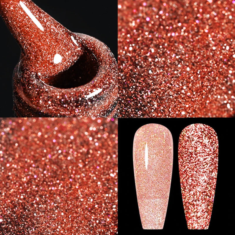 5/7/8ml Super-Bright Metallic Painting Liner Gel Polish Silver/Gold/Rose Mirror Gel Nail Polish Semi Permanent UV Nail Art Verni