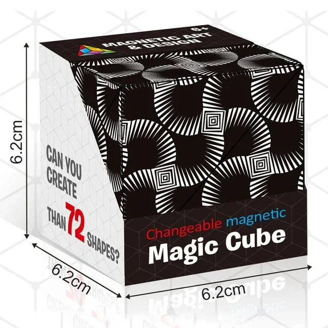 NEW Geometric Variable Magnetic Cube 3D Decompression Thinking Training Children's Puzzle Puzzle Cube Decompression Toys