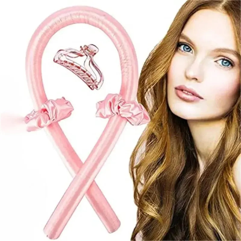 Lazy Curler Pearl Sponge Big Wave Curling Iron God Velvet Heatless Curling Iron With Clips Hair Roller Hair Bands