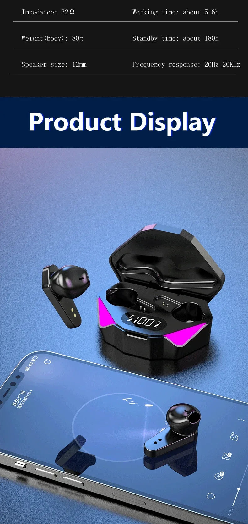 X15 Wholesale Tws Earphone Bluetooth Wireless Without Box V5.1 in Ear Headphones Blutooth Hearing Aids Sport Gamer Headset Phone