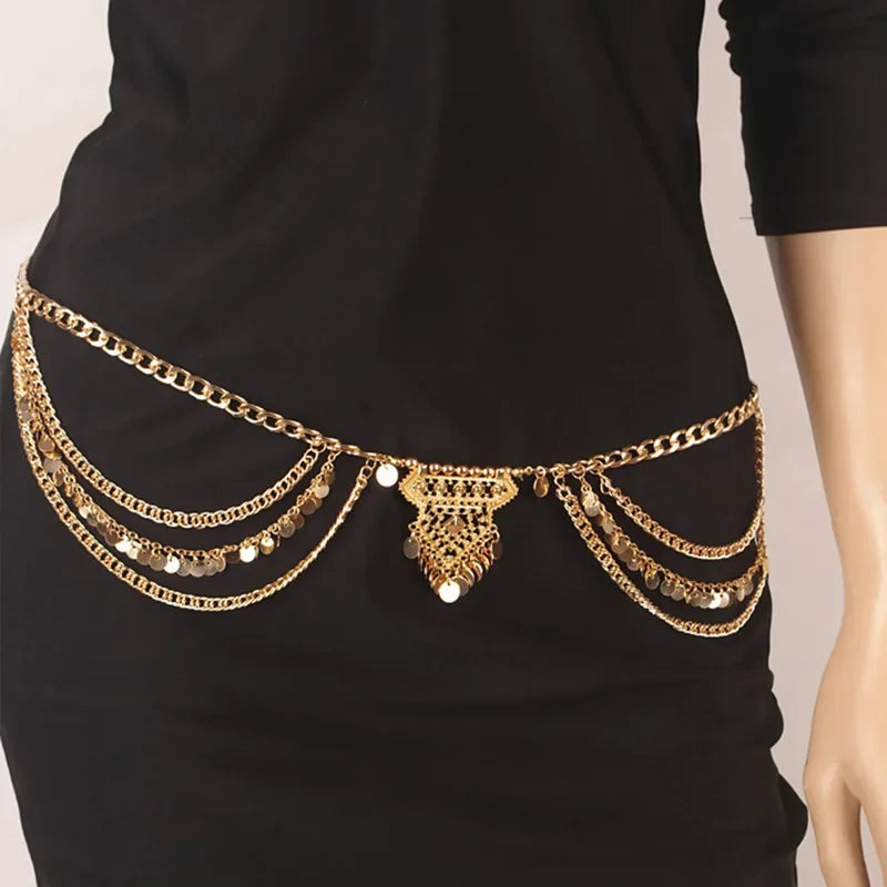 2019 Belt Body Waist Chain Fashion Silver Golden Women Accessories Charms Collocation Chain Jewelry for Women Women Belt Present