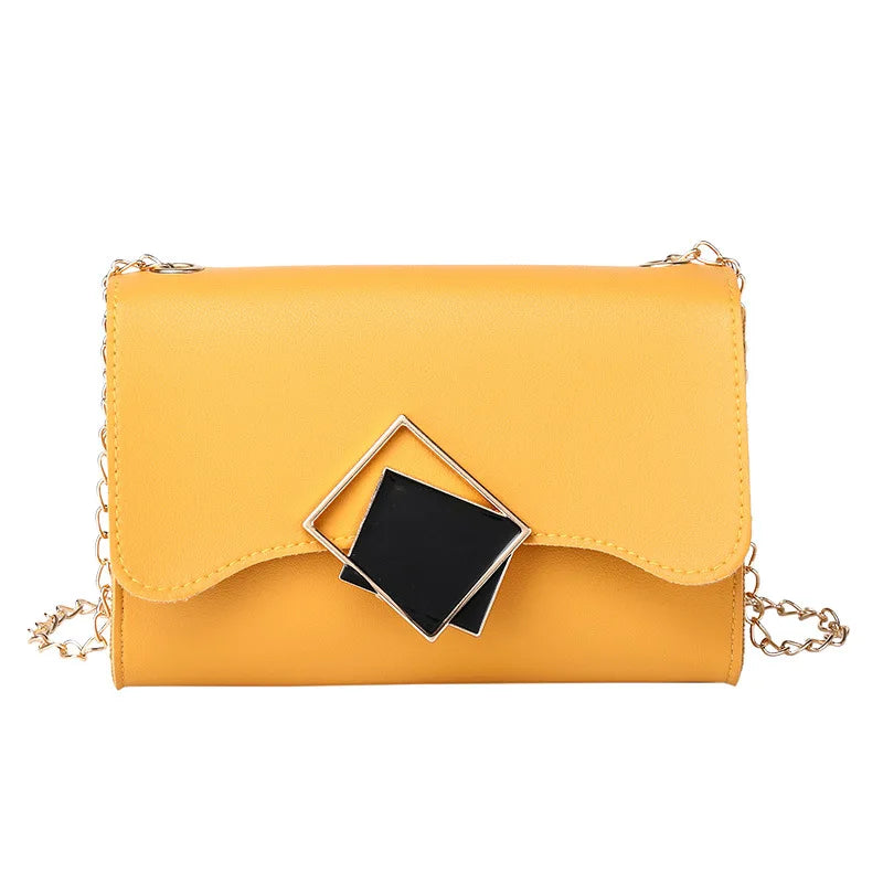 Small Crossbody Bags For Women 2019 Mini PU Leather Shoulder Messenger Bag For Girl Yellow Bolsas Ladies Chain Phone Purse